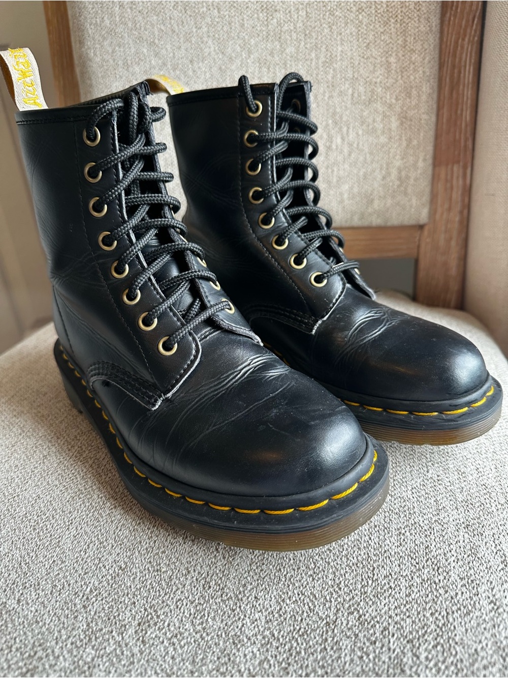 Vegan Doc Martens  Lace-Up Combat Boots women’s, size UK 5, EU 38